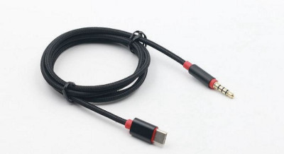 Други Джаджи Кабел адаптиращ Type-c кабел към 3.5 mm AUX черен